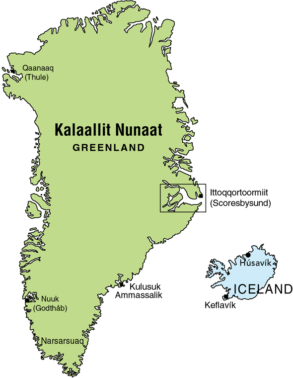Map of Greenland