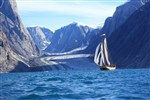 Schooner Hildur sailing in Greenland