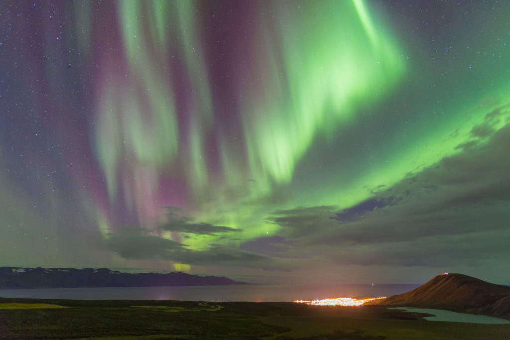 Northern Lights above Skjálfandi Bay