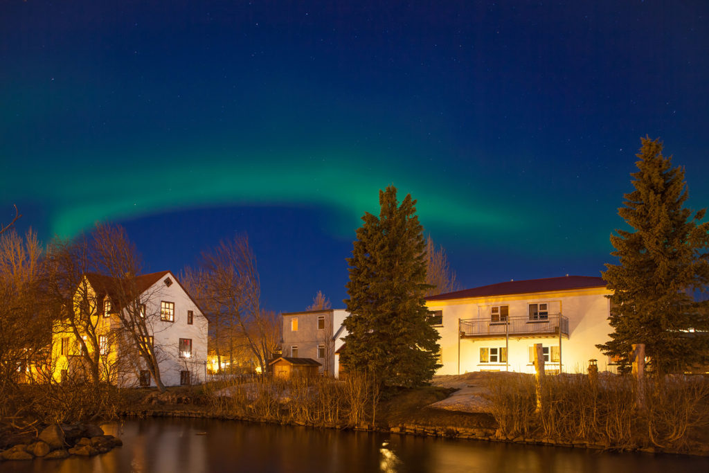 Best time to see the Northern Lights in Iceland is during the winter time. Here you can see Northern Lights in Húsavík