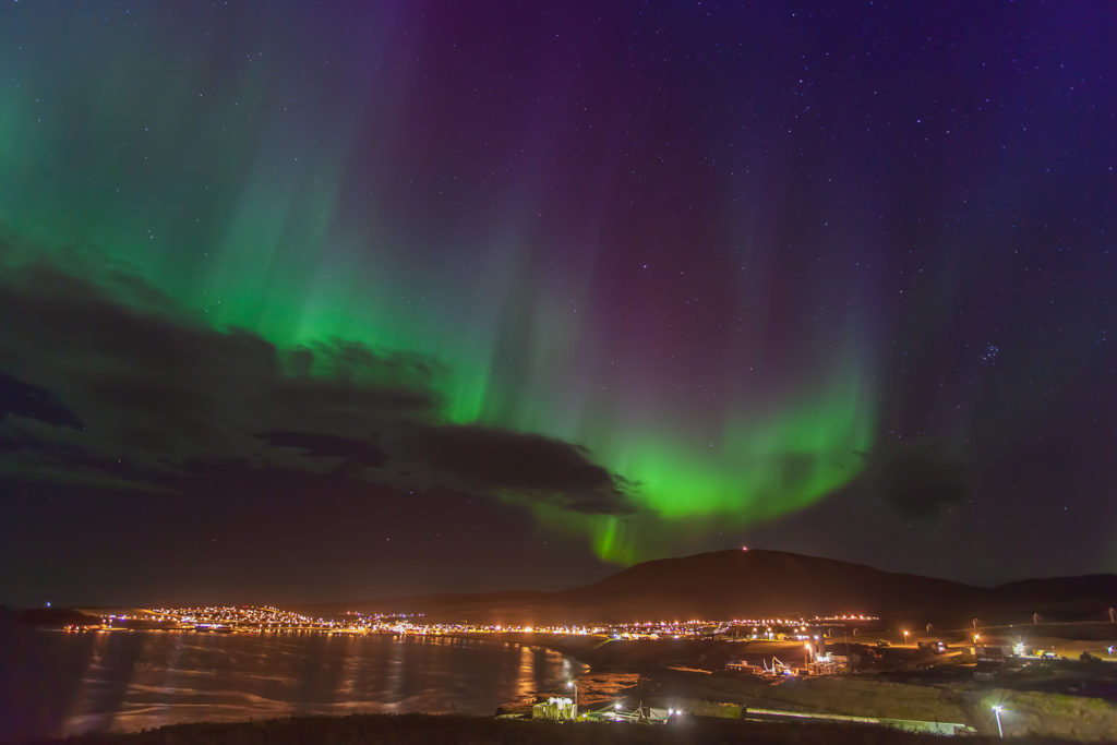 Best time to see the Northern Lights in Iceland is during the winter time. Here you can see Northern Lights in Húsavík