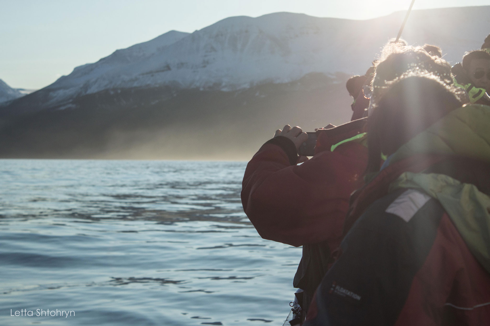 Whale watching passengers