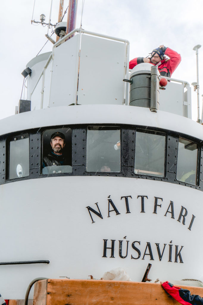 Captain Heimir on board Náttfari