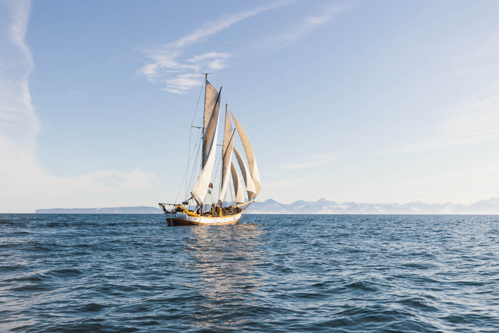 Schooner Hildur under full sail