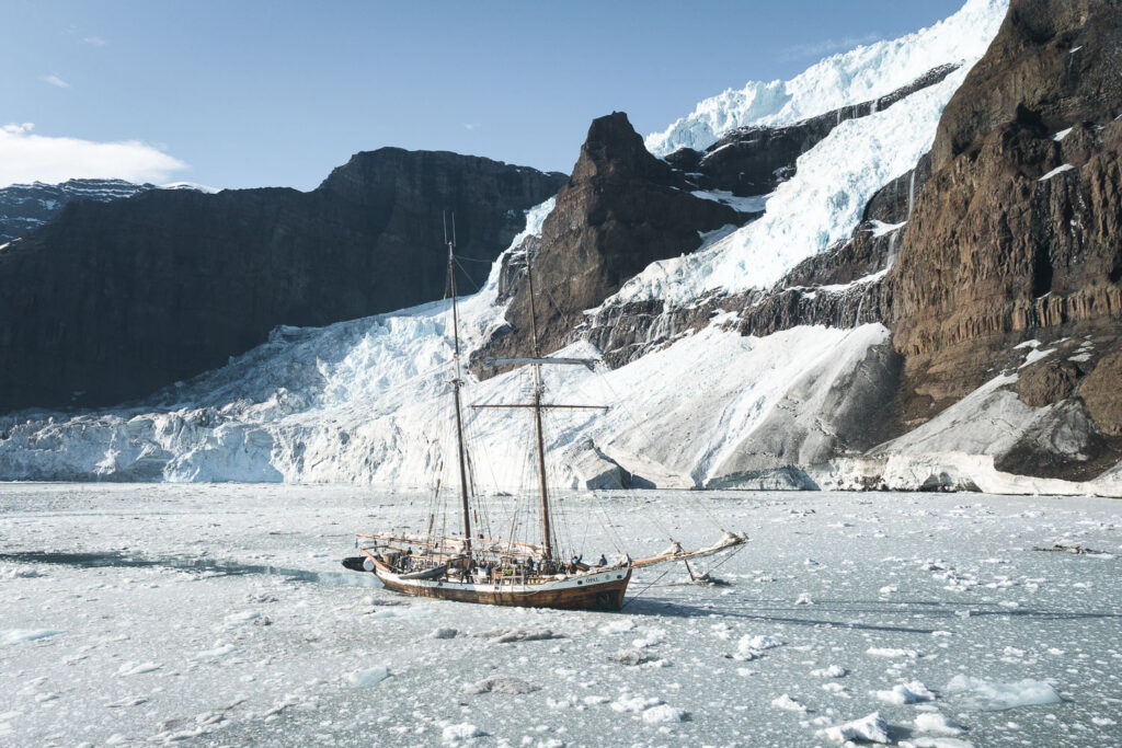 Schooner Opal in sea ice