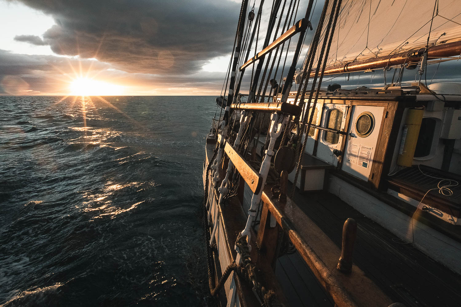 Sunset onboard Opal