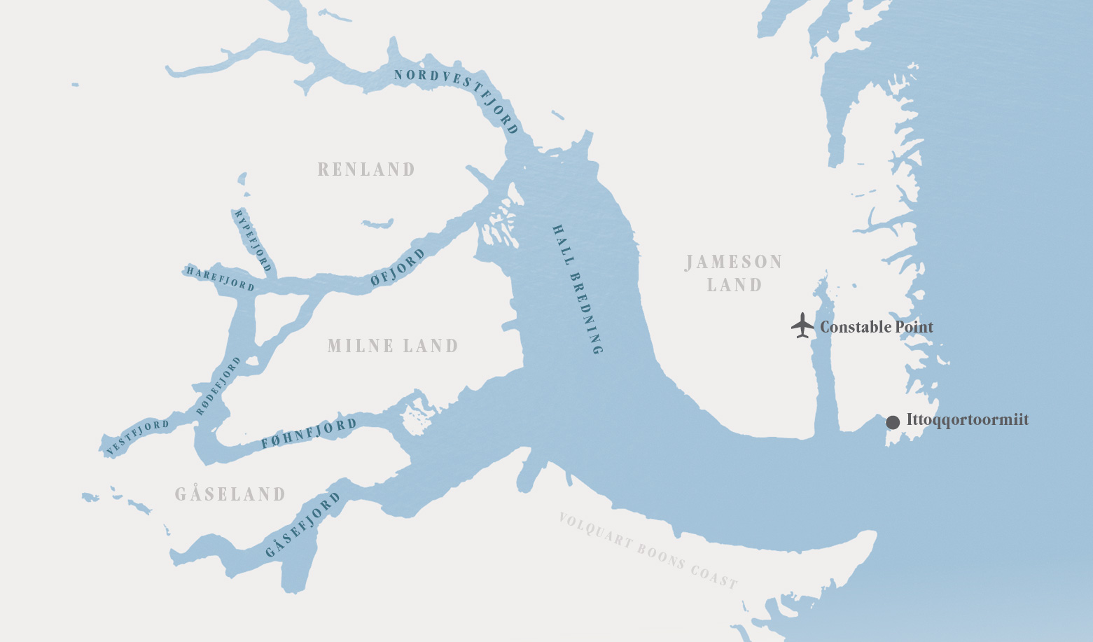 North Sailing Scoresby Sound Extended Map