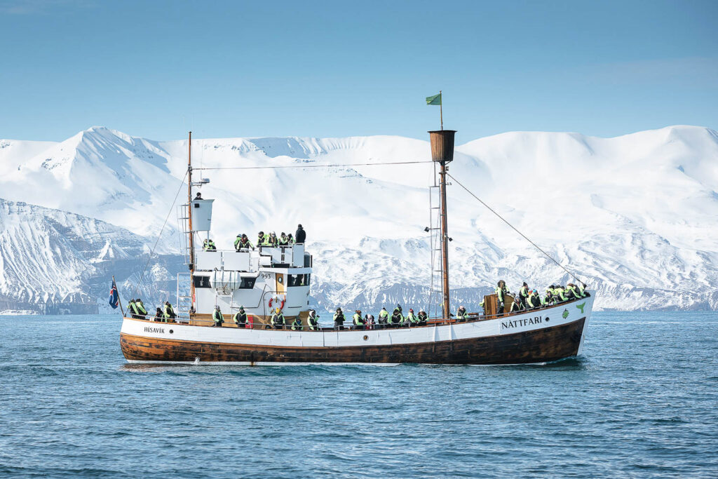 Náttfari sailing in Skjálfandi Bay