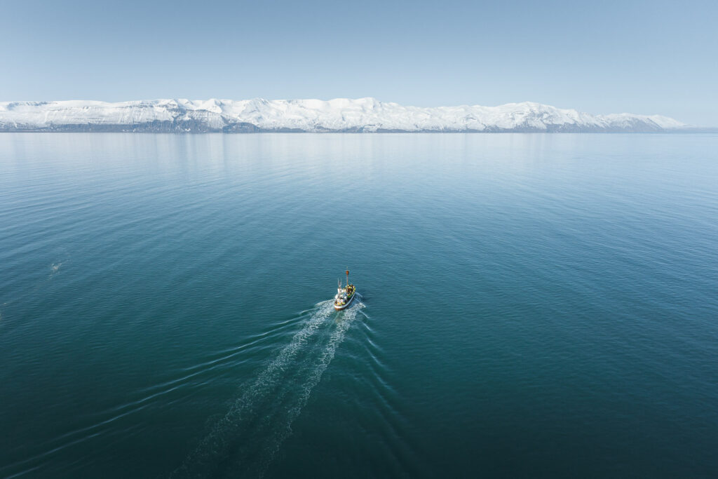 Náttfari sailing on Skjálfandi Bay