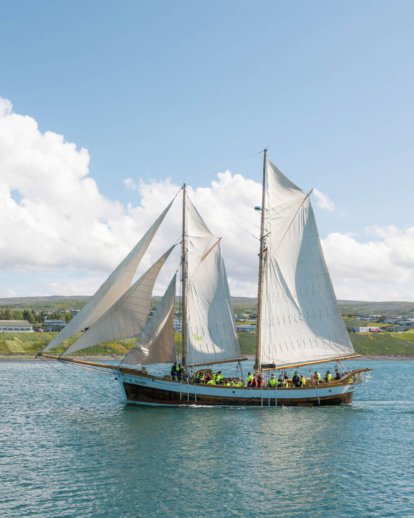 Hildur sailing back to Húsavík