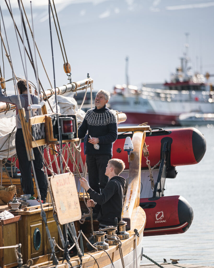 Hörður with his grandson Hörður. Photo by Ales Mucha.