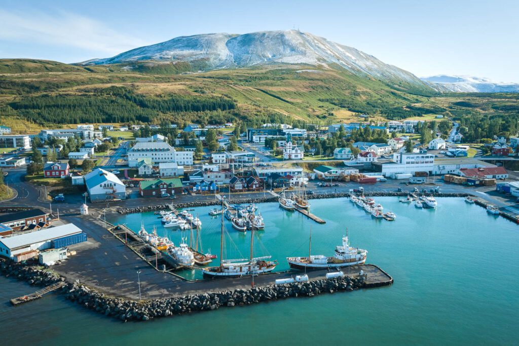 The lovely Húsavík, the whale watching capital of Iceland.