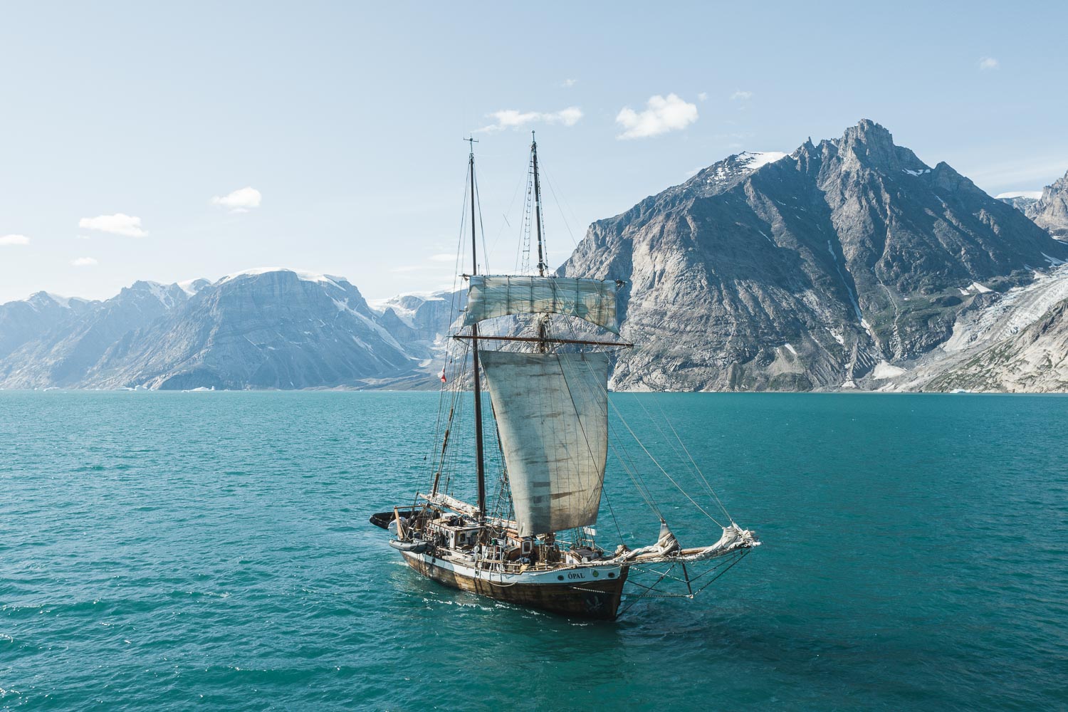 Schooner Opal sailing Scoresby Sound